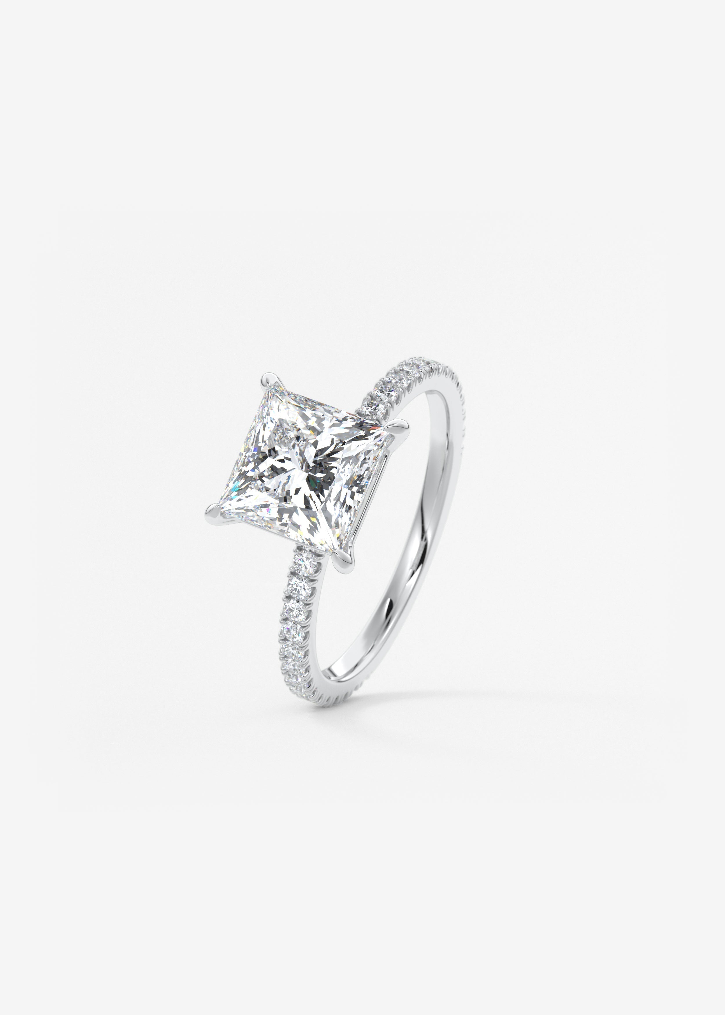 Princess Pave Lab Grown Diamond Engagement Ring