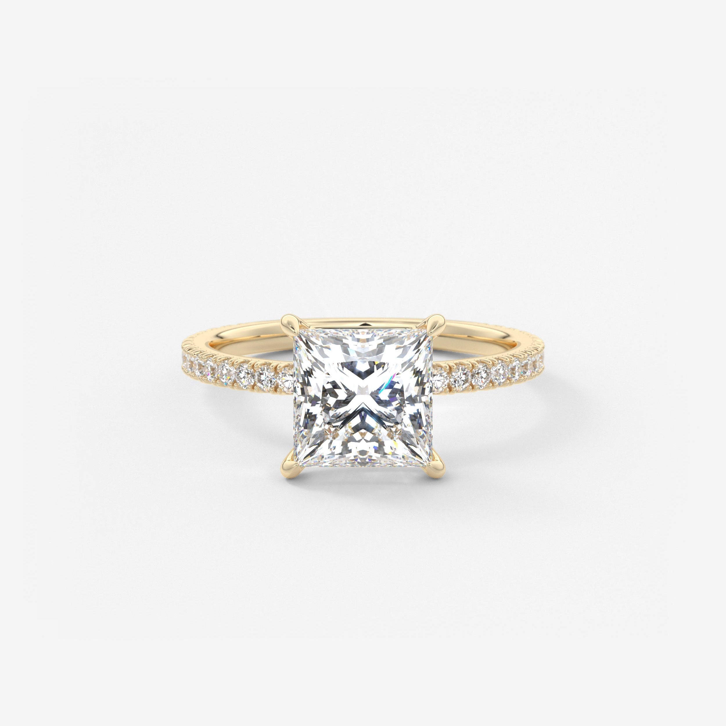 Princess Pave Lab Grown Diamond Engagement Ring