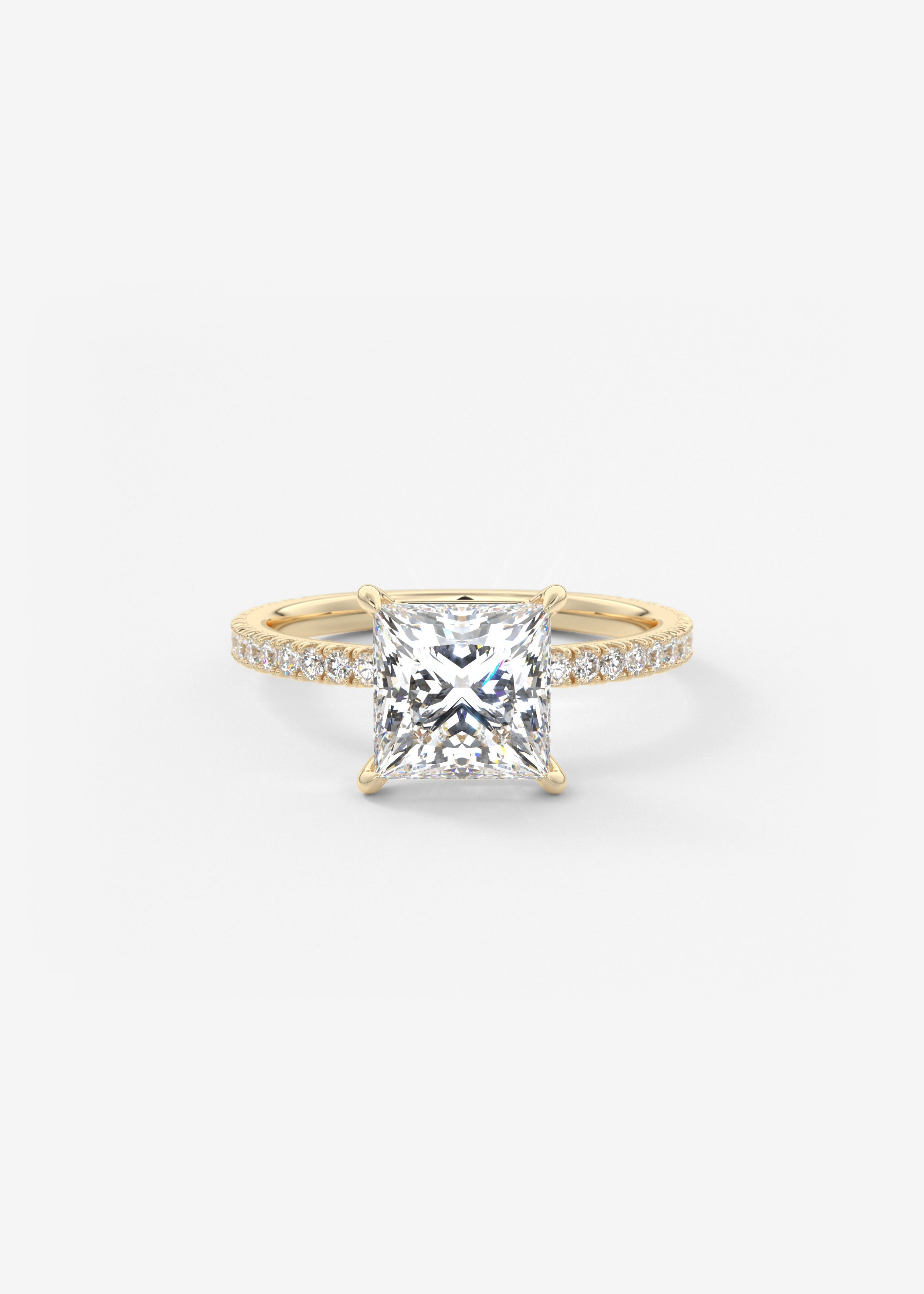 Princess Pave Lab Grown Diamond Engagement Ring