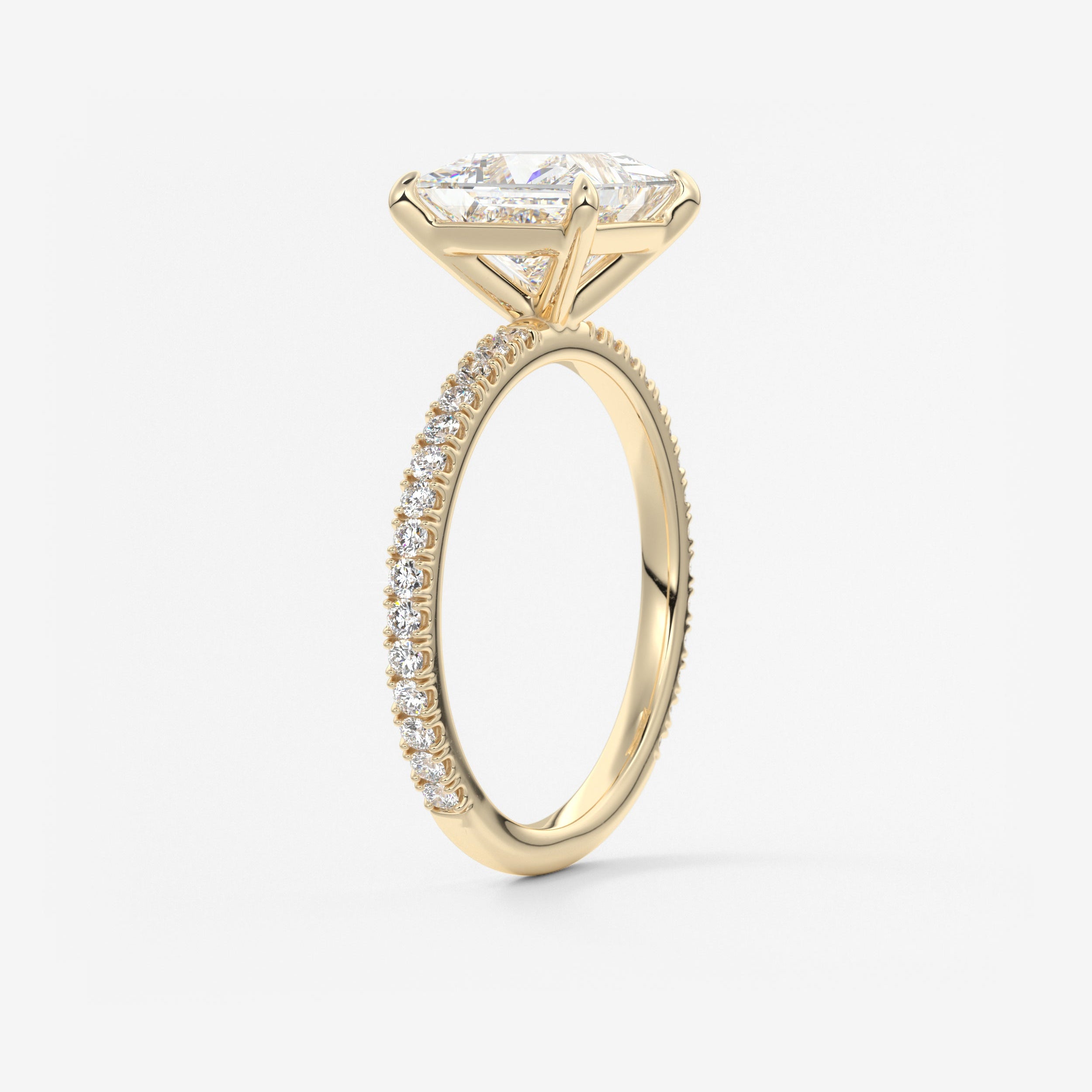 Princess Pave Lab Grown Diamond Engagement Ring