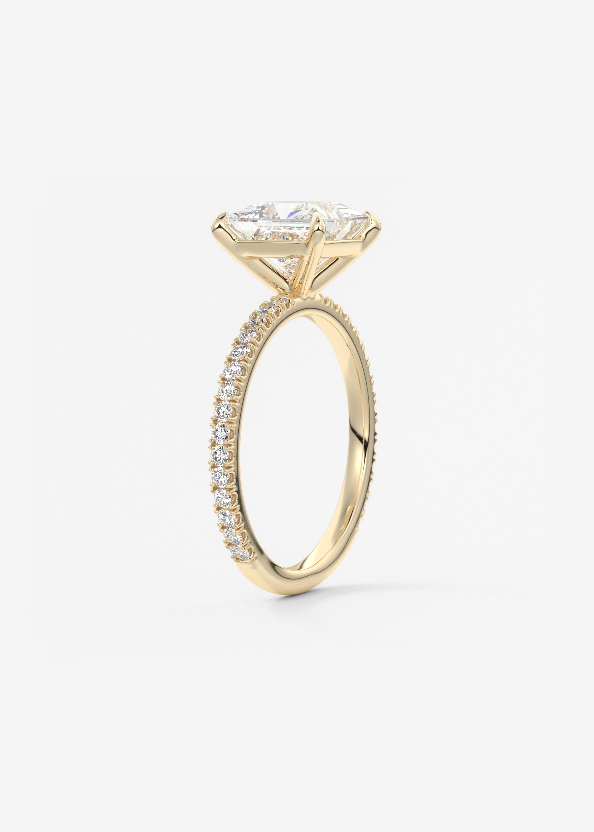 Princess Pave Lab Grown Diamond Engagement Ring