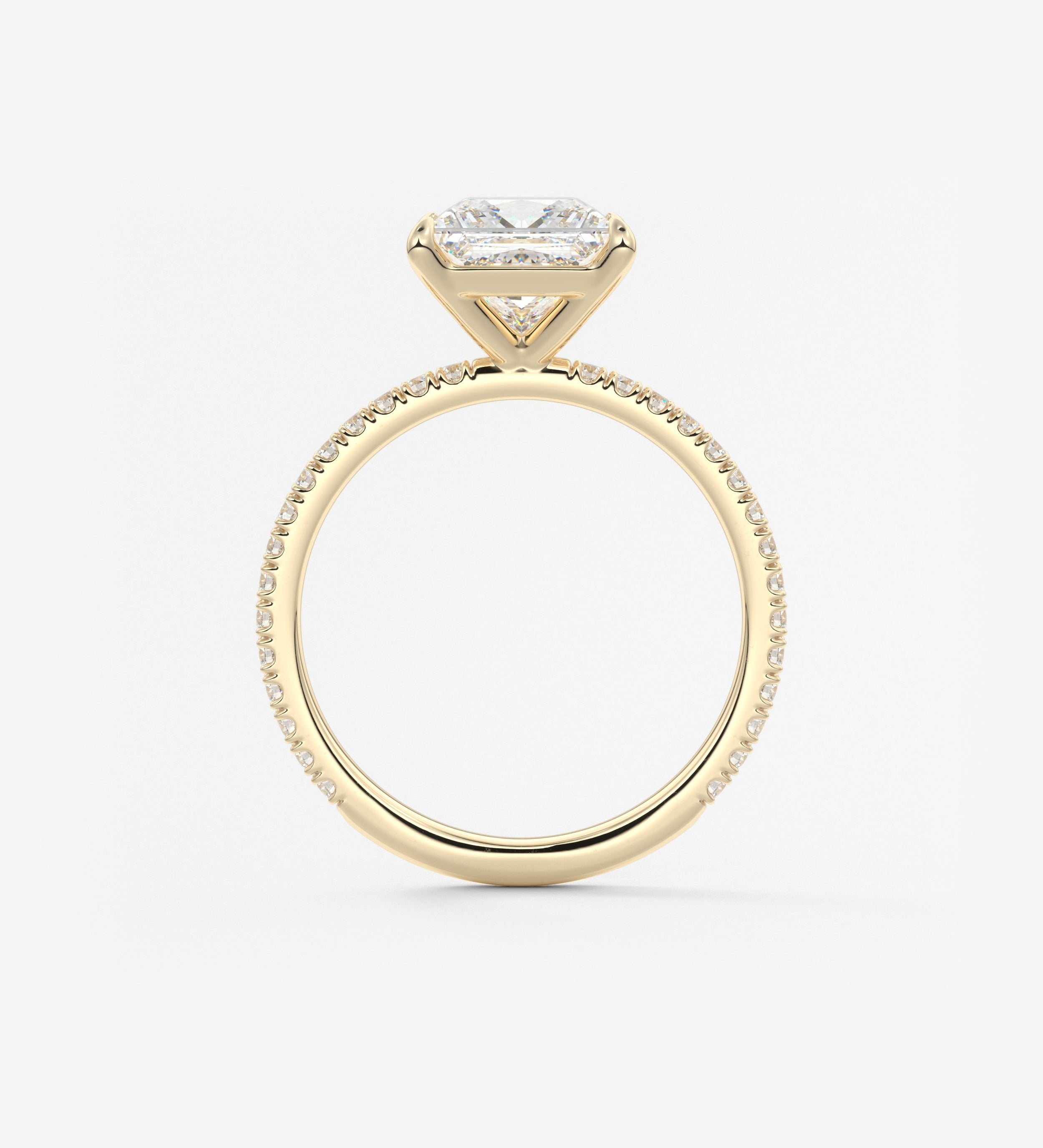 Princess Pave Lab Grown Diamond Engagement Ring