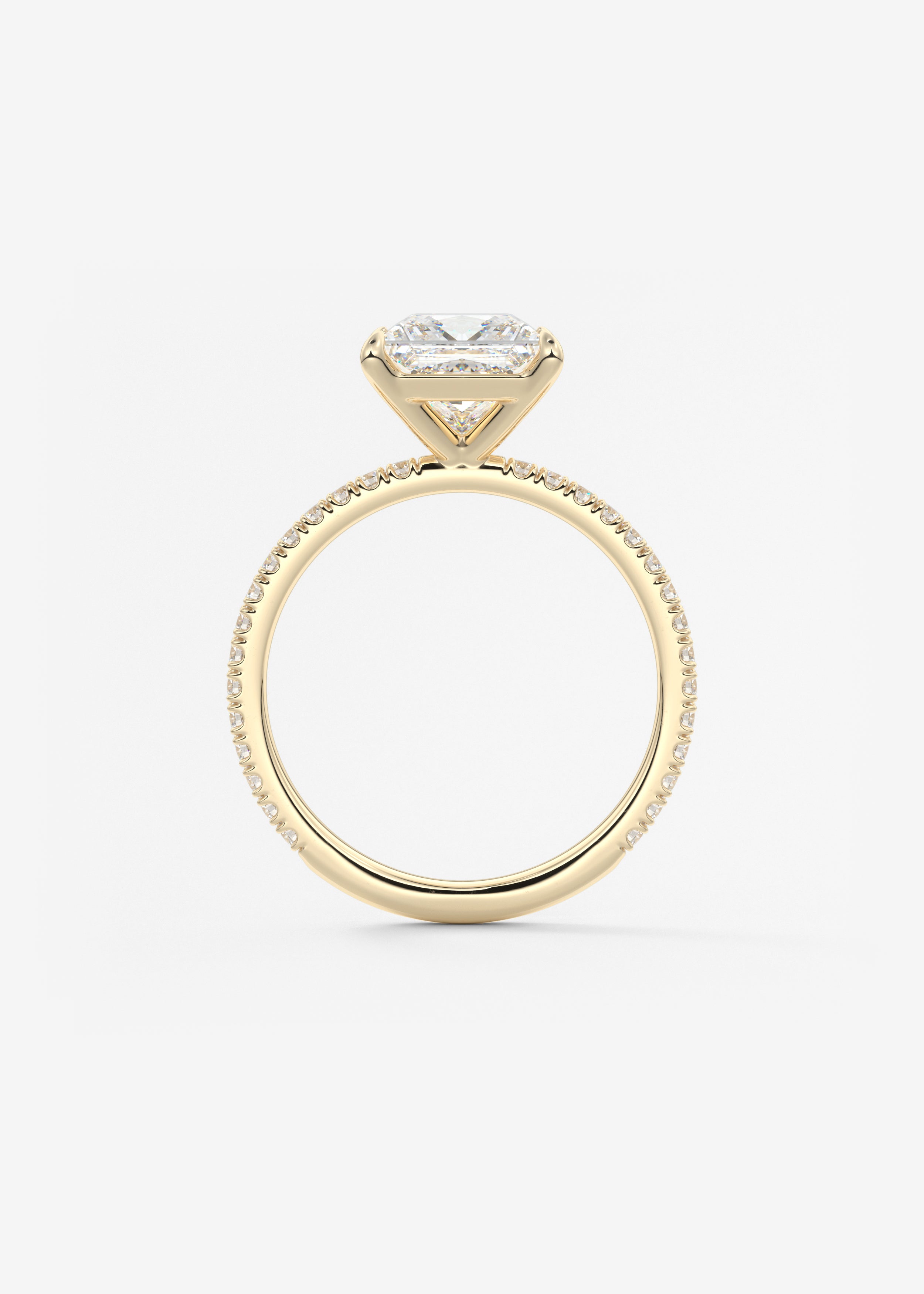 Princess Pave Lab Grown Diamond Engagement Ring