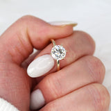 Stunning 2.0 CT Round Moissanite Engagement Ring with Solitaire Design 5