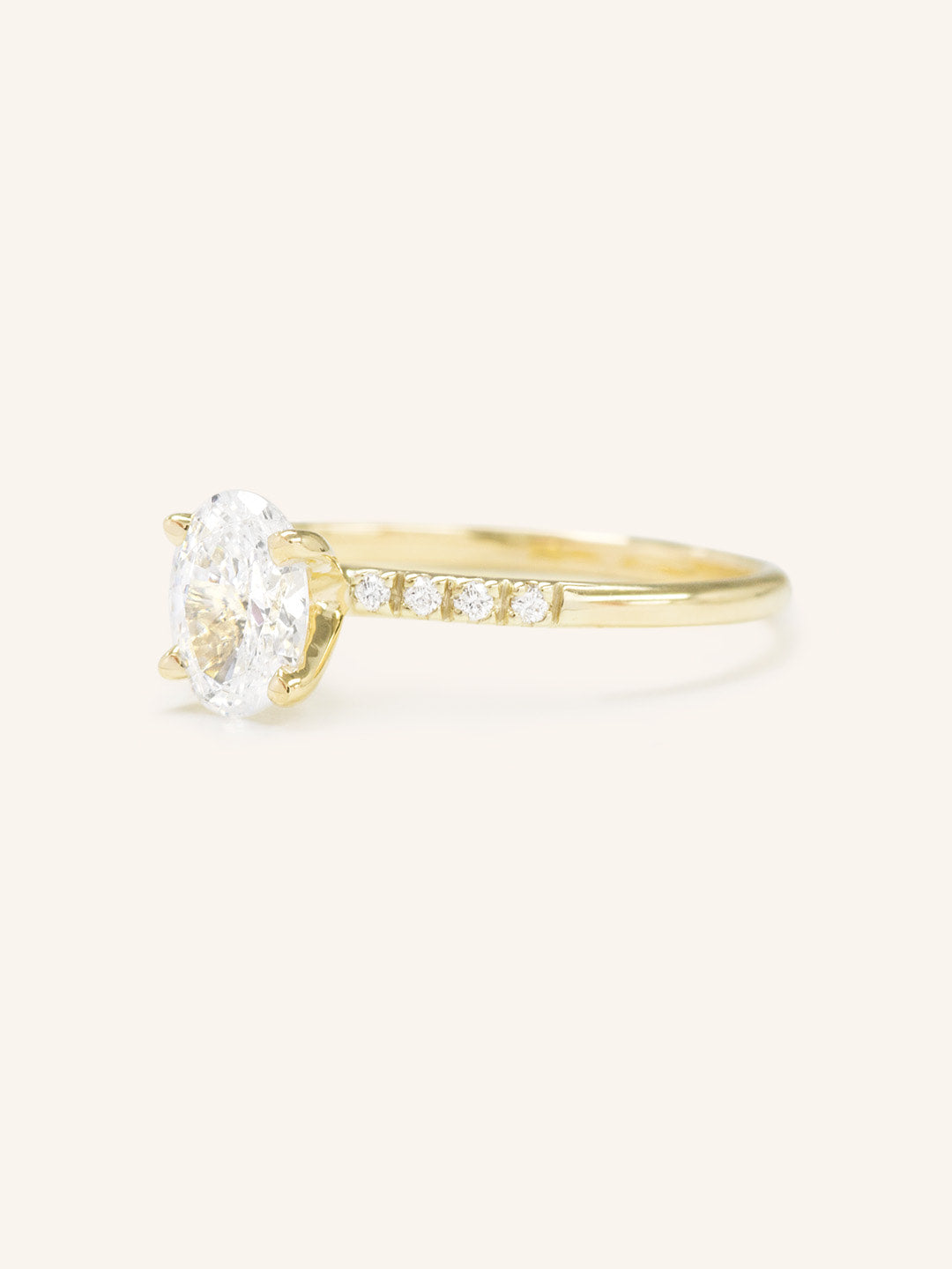 Stunning 1 CT Oval Moissanite Engagement Ring With Pave Design 2