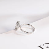 Stunning 1.0 - 2.0 CT Elongated Cushion Moissanite Engagement Ring With Halo Design 9