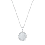 0.20 TCW Round Moissanite Diamond Engravable Diamond Pendant Necklace in Solid Gold 2