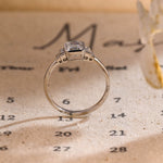 3.0 CT Emerald Shaped Moissanite Engagement Ring With Five Stone Style 9