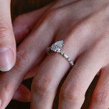 4.0 CT Pear Shaped Moissanite Engagement Ring With Pave Accents 5