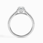 1 CT Oval Cut Pave CVD F/VS Diamond Engagement Ring 3