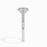 1 CT Oval Cut Pave CVD F/VS Diamond Engagement Ring 2