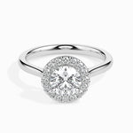 Round Halo Lab Grown Diamond Engagement Ring