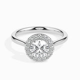 Round Halo Lab Grown Diamond Engagement Ring