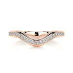 0.3 CT Round Curved CVD EF/VVS Diamond Wedding Band 17
