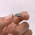 0.3 CT Round Curved CVD EF/VVS Diamond Wedding Band 2