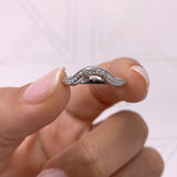 0.3 CT Round Curved CVD EF/VVS Diamond Wedding Band 2