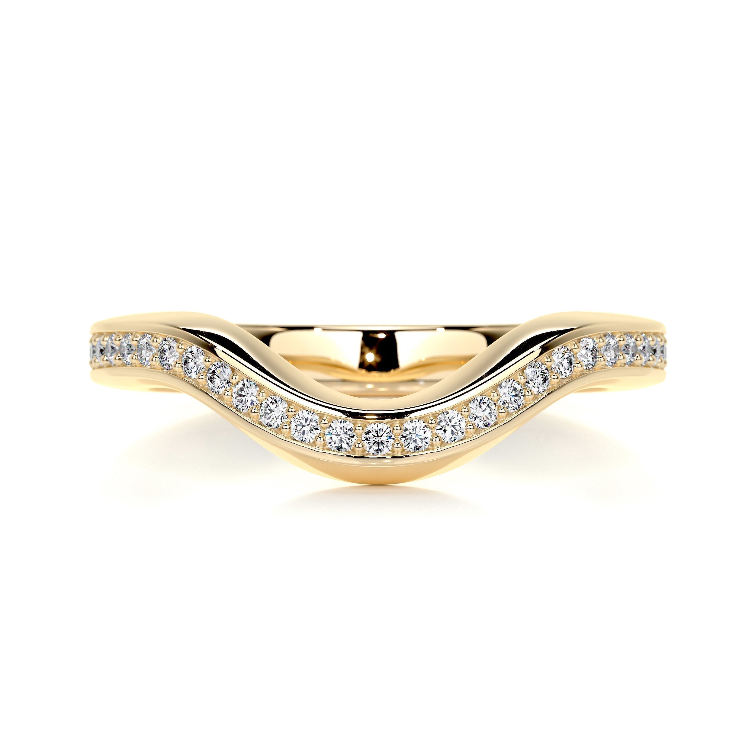 0.3 CT Round Curved CVD EF/VVS Diamond Wedding Band 6