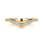 0.3 CT Round Curved CVD EF/VVS Diamond Wedding Band 6