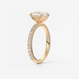 Cushion Pave Lab Grown Diamond Engagement Ring