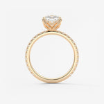 Cushion Pave Lab Grown Diamond Engagement Ring