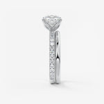 Cushion Pave Lab Grown Diamond Engagement Ring