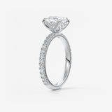 Cushion Pave Lab Grown Diamond Engagement Ring