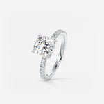 Cushion Pave Lab Grown Diamond Engagement Ring
