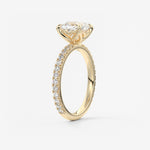 Cushion Pave Lab Grown Diamond Engagement Ring