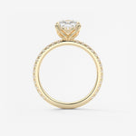 Cushion Pave Lab Grown Diamond Engagement Ring