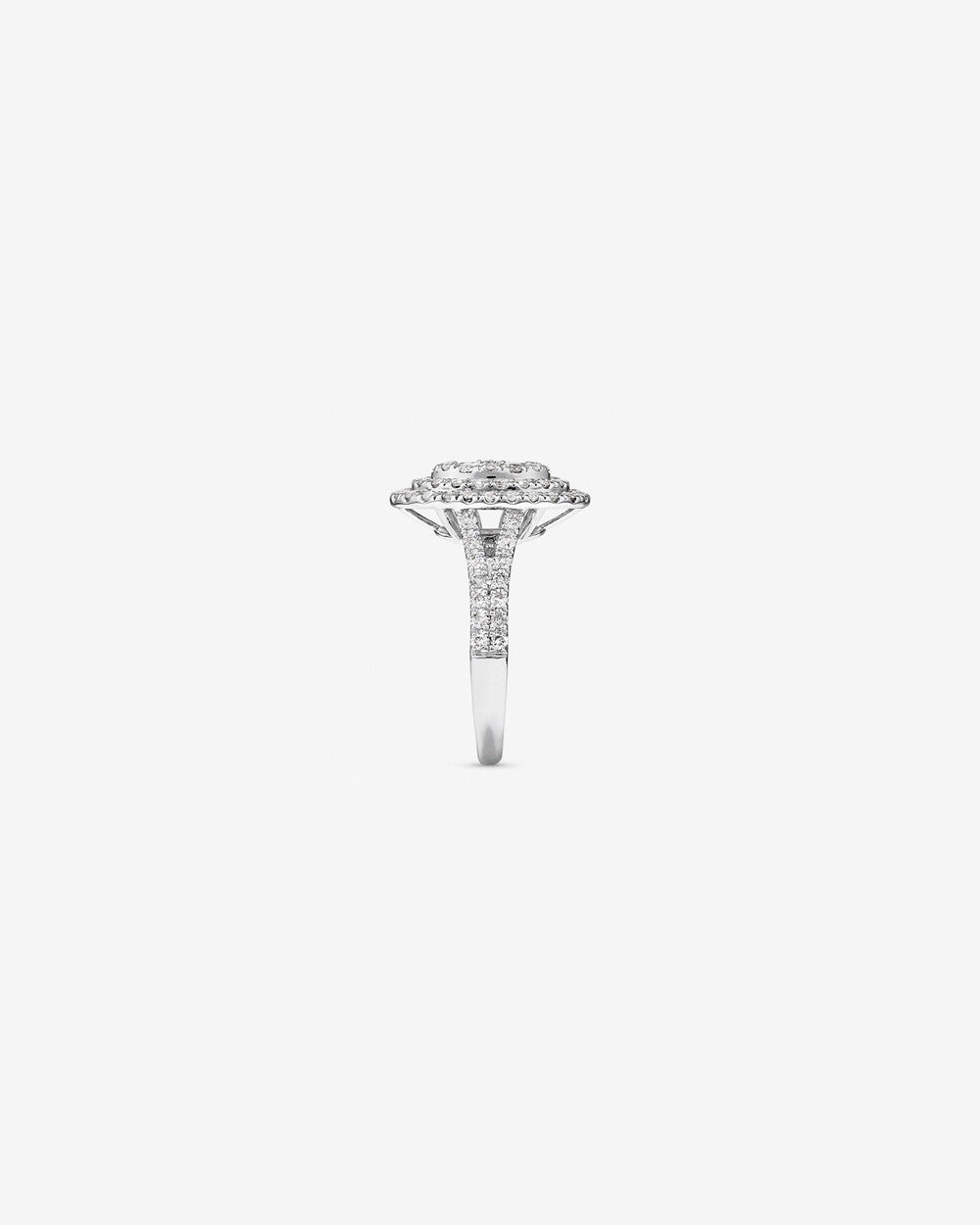 Stunning 1.5 TCW Round Moissanite Engagement Ring in Clusters Design 3