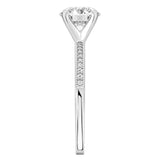 Stunning 0.50-1.5 CT Round Moissanite Engagement Ring With Pave Design 4