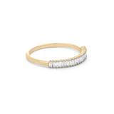 Stunning 0.16 TCW Baguette Moissanite Stones Half Eternity Wedding Bands 2