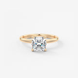 Cushion Solitaire Lab Grown Diamond Engagement Ring