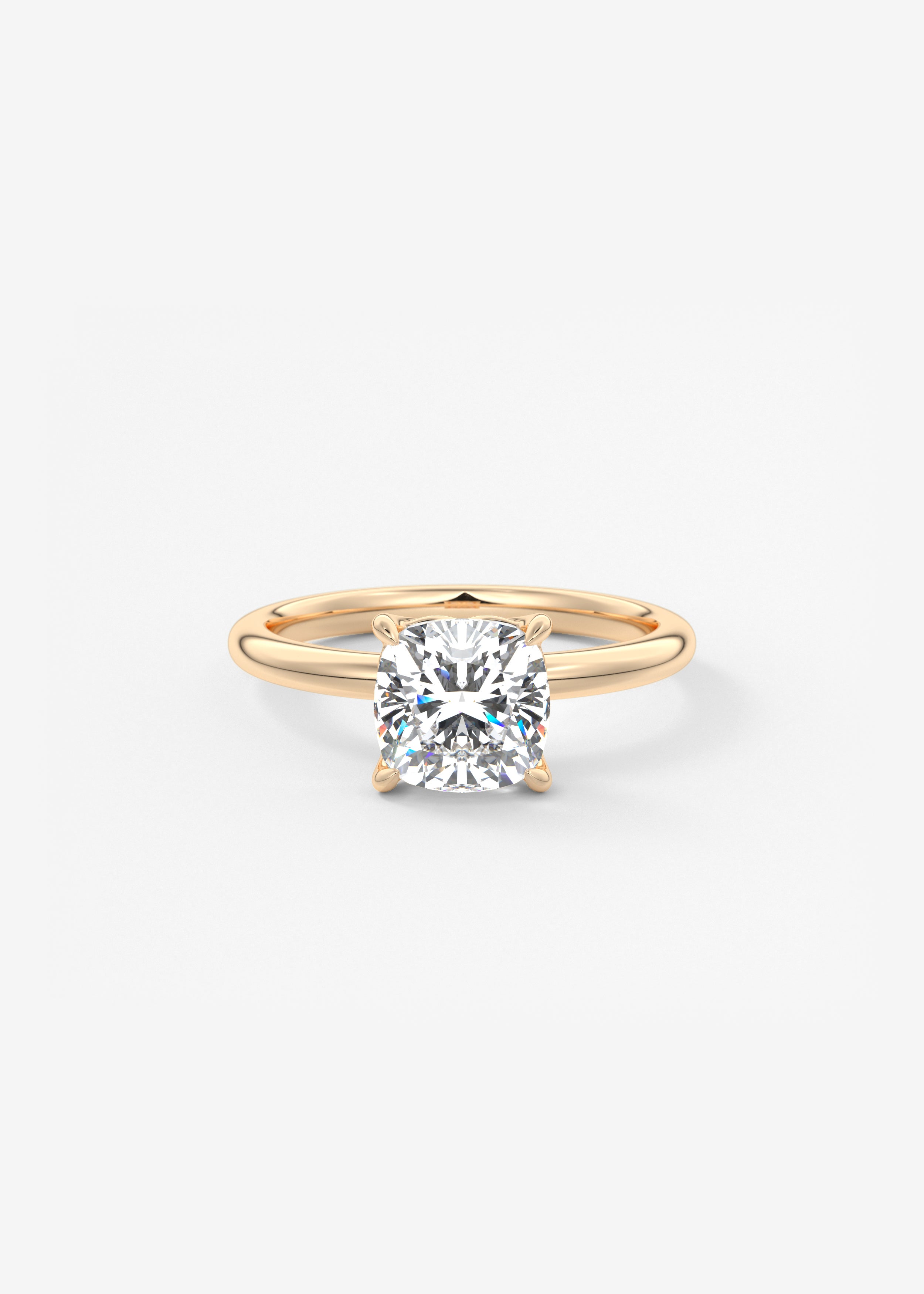 Cushion Solitaire Lab Grown Diamond Engagement Ring