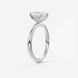 Cushion Solitaire Lab Grown Diamond Engagement Ring
