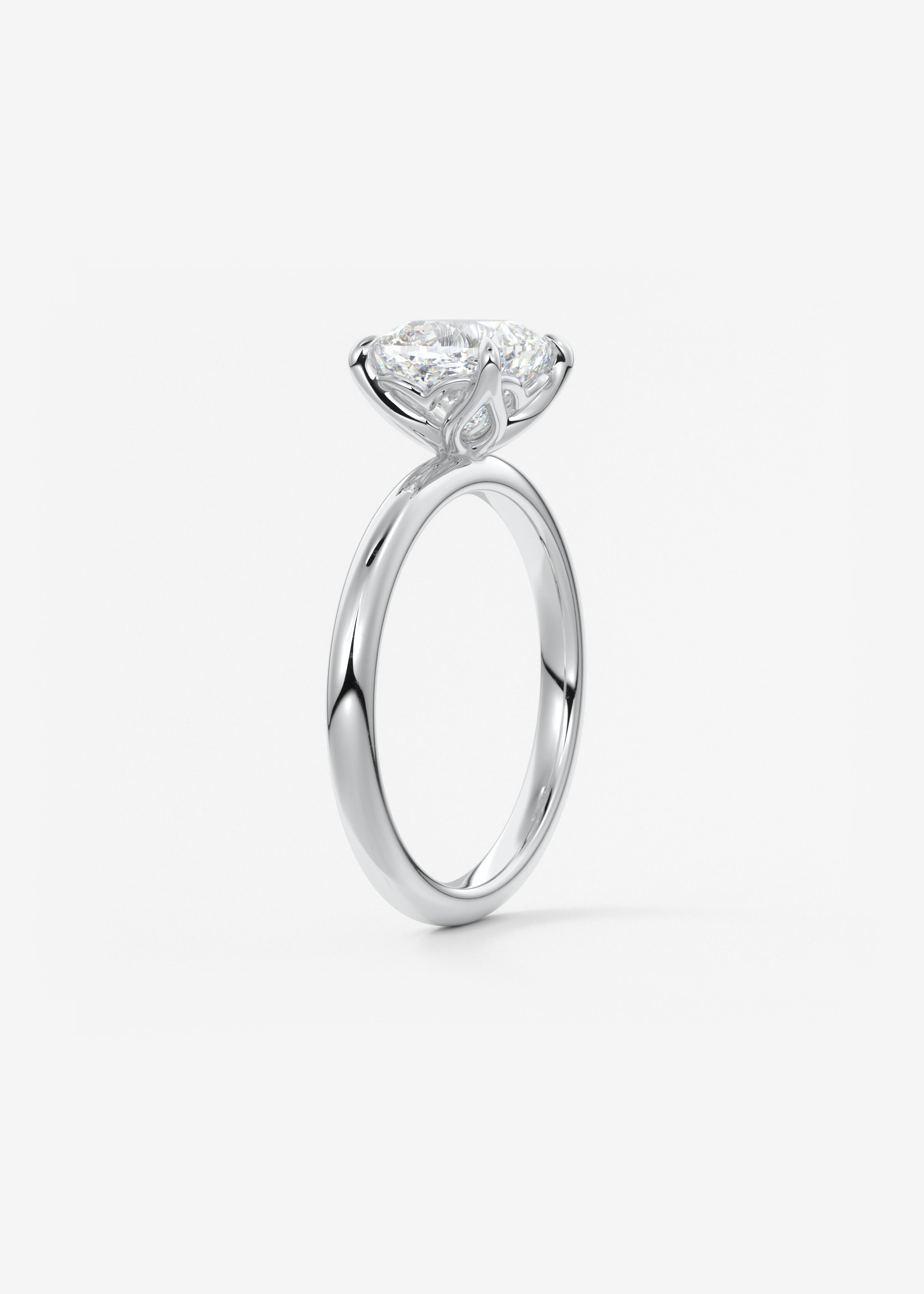 Cushion Solitaire Lab Grown Diamond Engagement Ring
