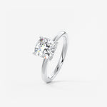 Cushion Solitaire Lab Grown Diamond Engagement Ring