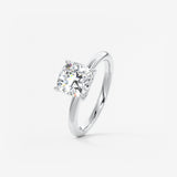 Cushion Solitaire Lab Grown Diamond Engagement Ring