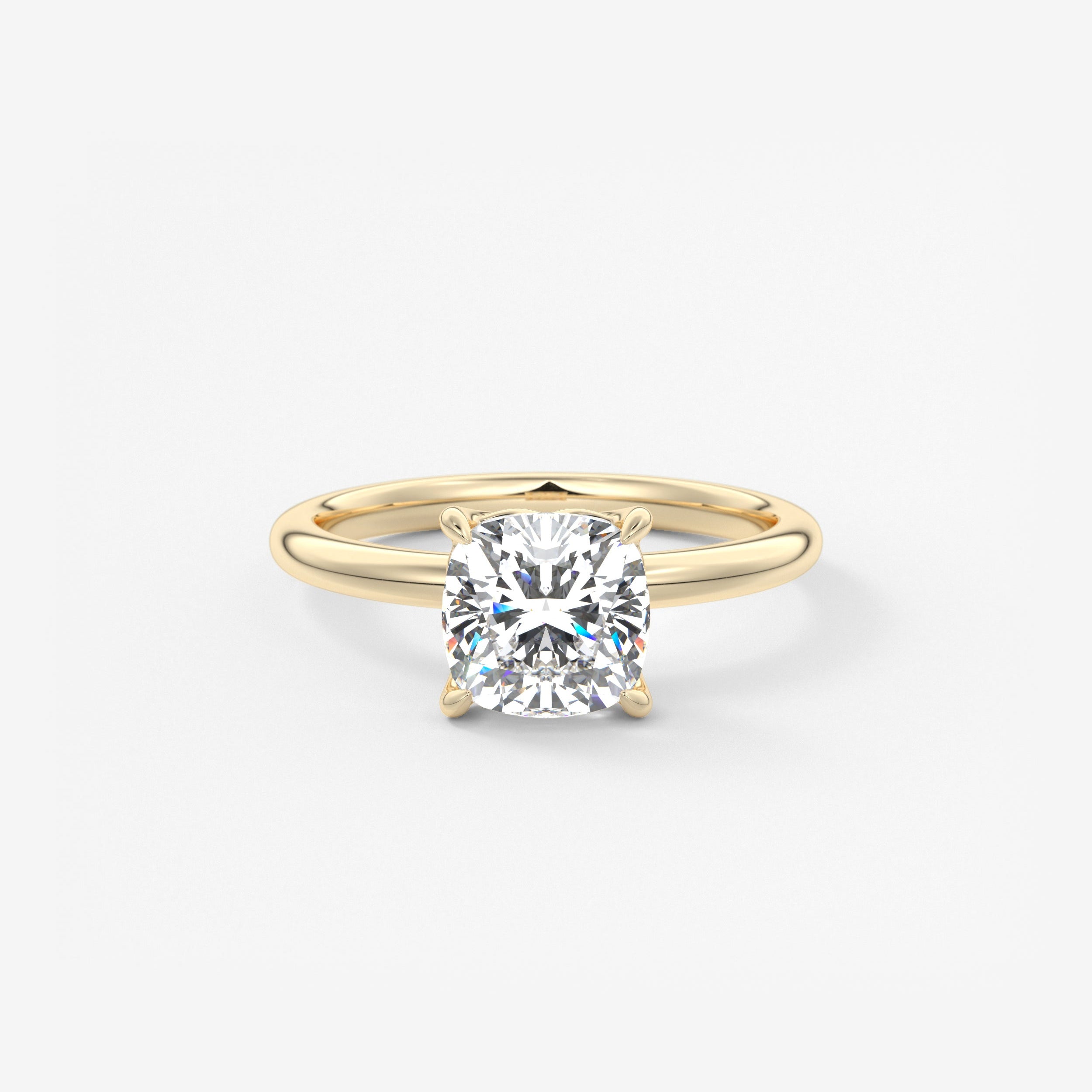 Cushion Solitaire Lab Grown Diamond Engagement Ring