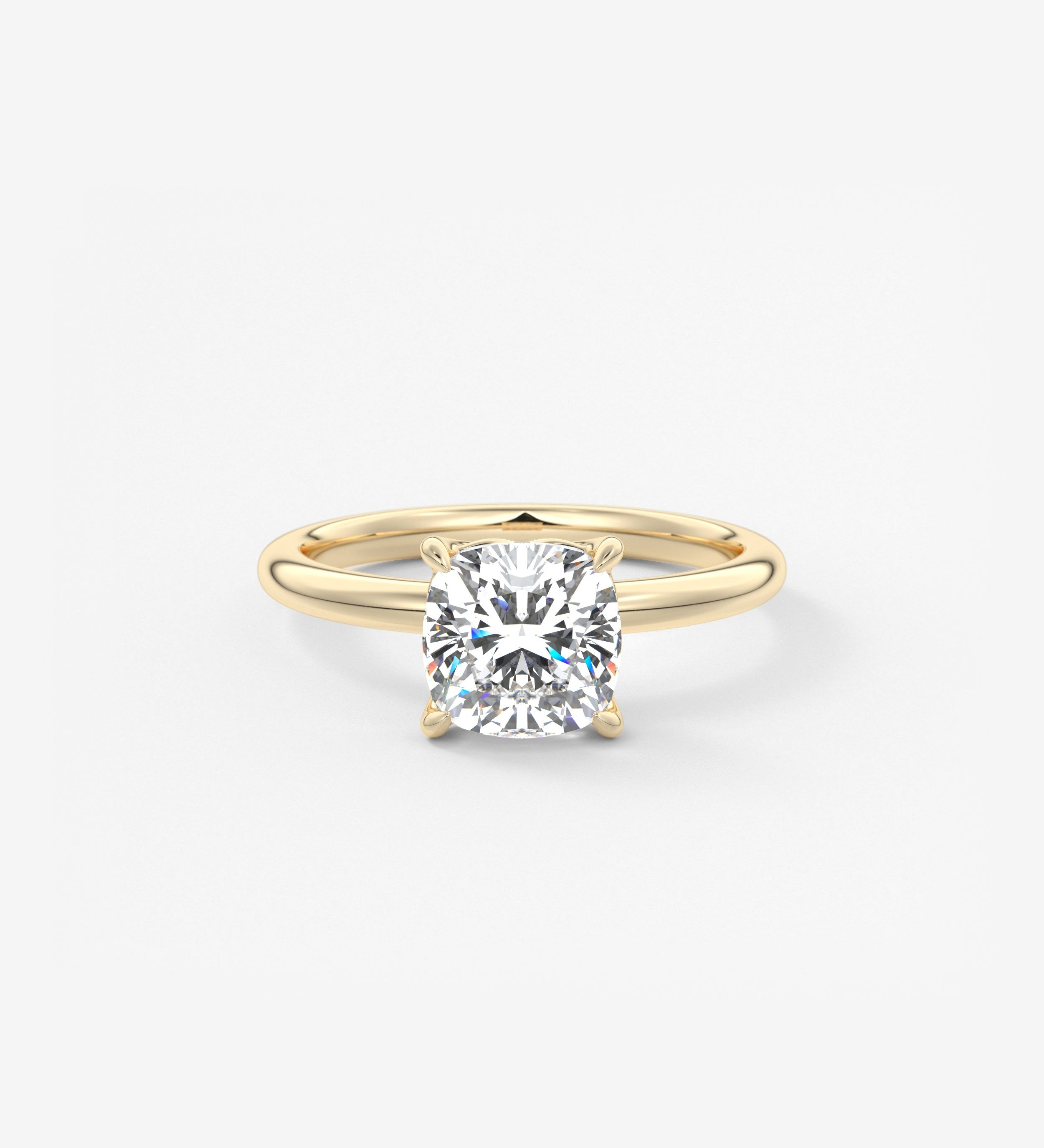 Cushion Solitaire Lab Grown Diamond Engagement Ring