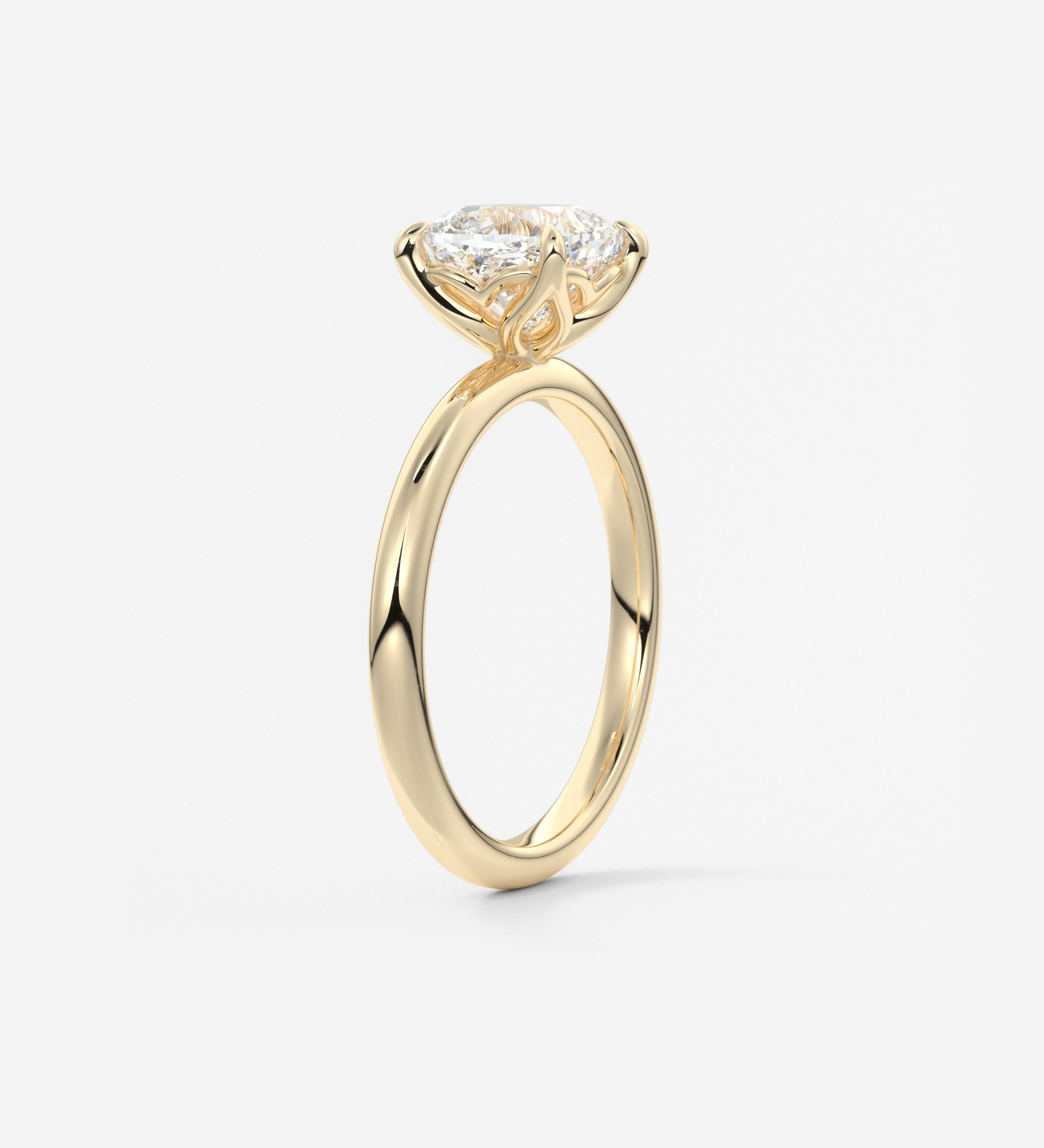 Cushion Solitaire Lab Grown Diamond Engagement Ring