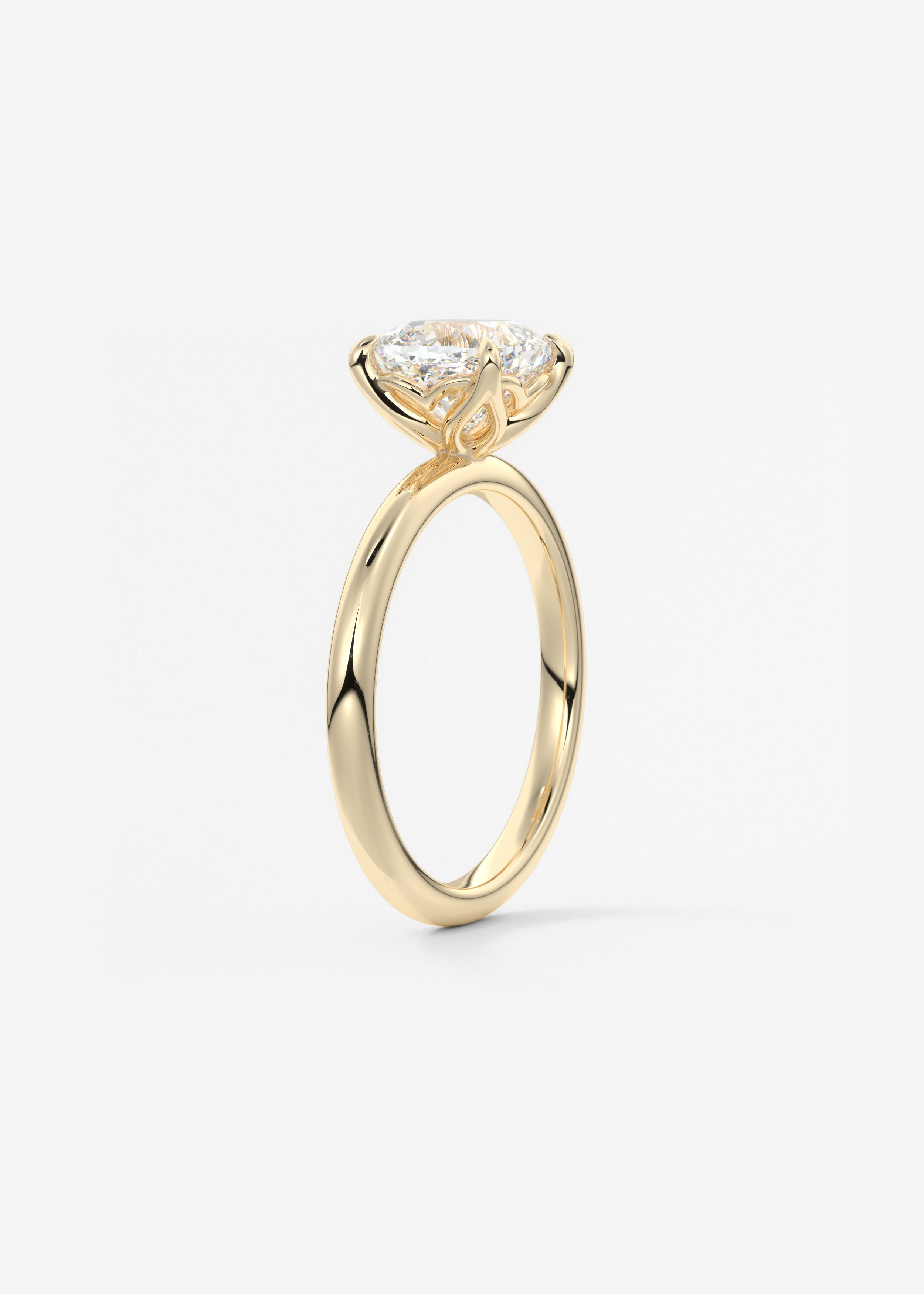 Cushion Solitaire Lab Grown Diamond Engagement Ring
