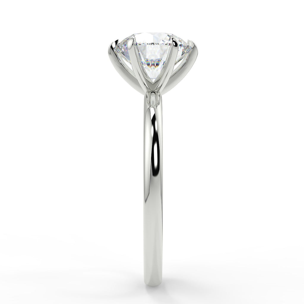 Stunning 2.0 CT Round Moissanite Engagement Ring with Solitaire Design 7