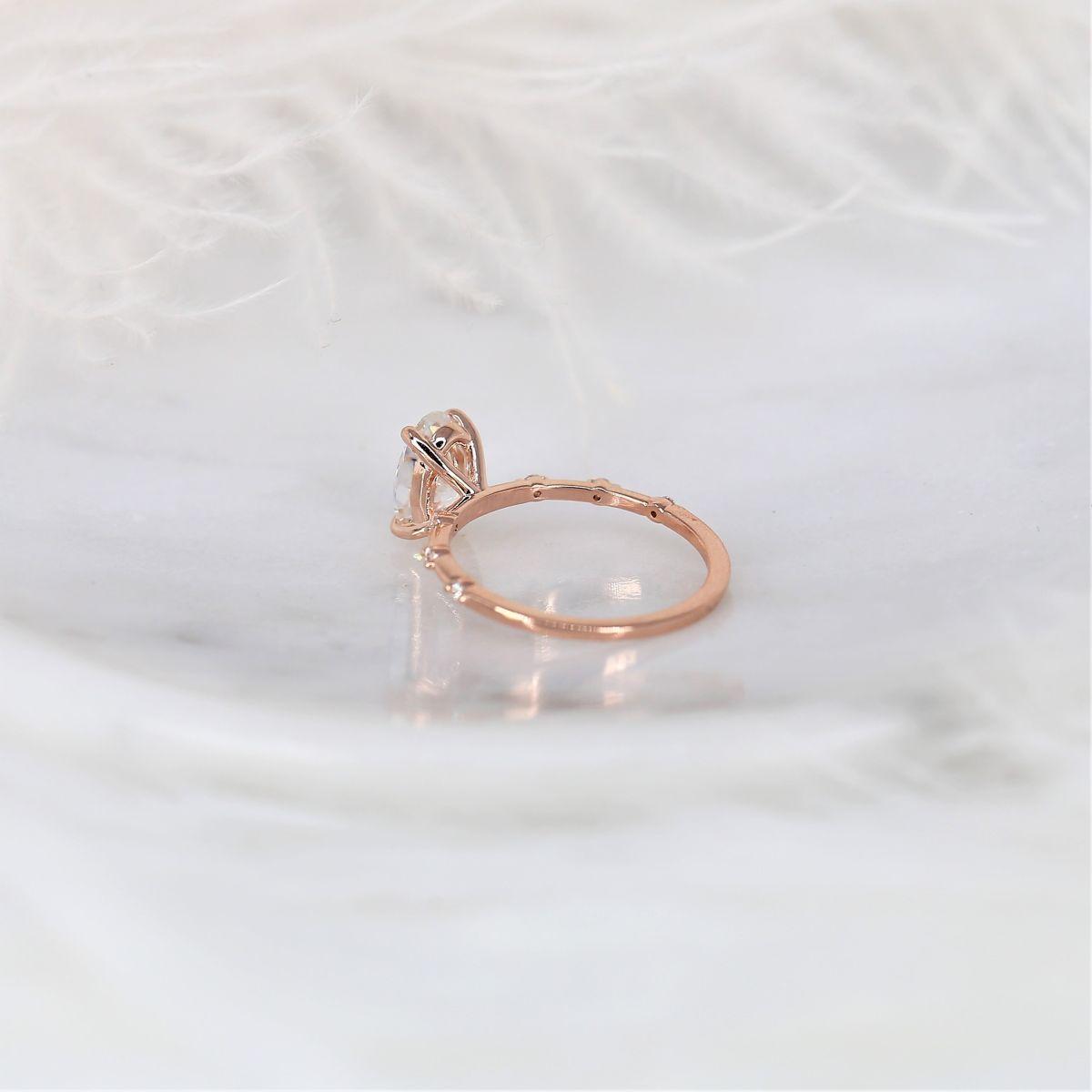 Stunning 2.0 CT Oval Moissanite Engagement Ring with Dainty Design 5