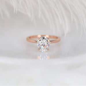 Stunning 2.10 CT Oval Moissanite Engagement Ring with Solitaire Design