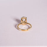 Stunning 3.50 CT Oval Shape Moissanite Engagement Ring with Hidden Halo & Pave Design 7
