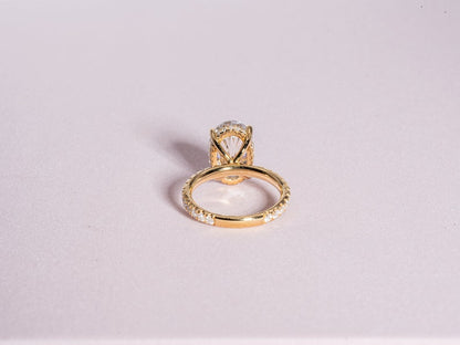 Stunning 3.50 CT Oval Shape Moissanite Engagement Ring with Hidden Halo & Pave Design 7