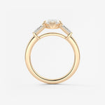 Marquise Three Stone Lab Grown Diamond Engagement Ring
