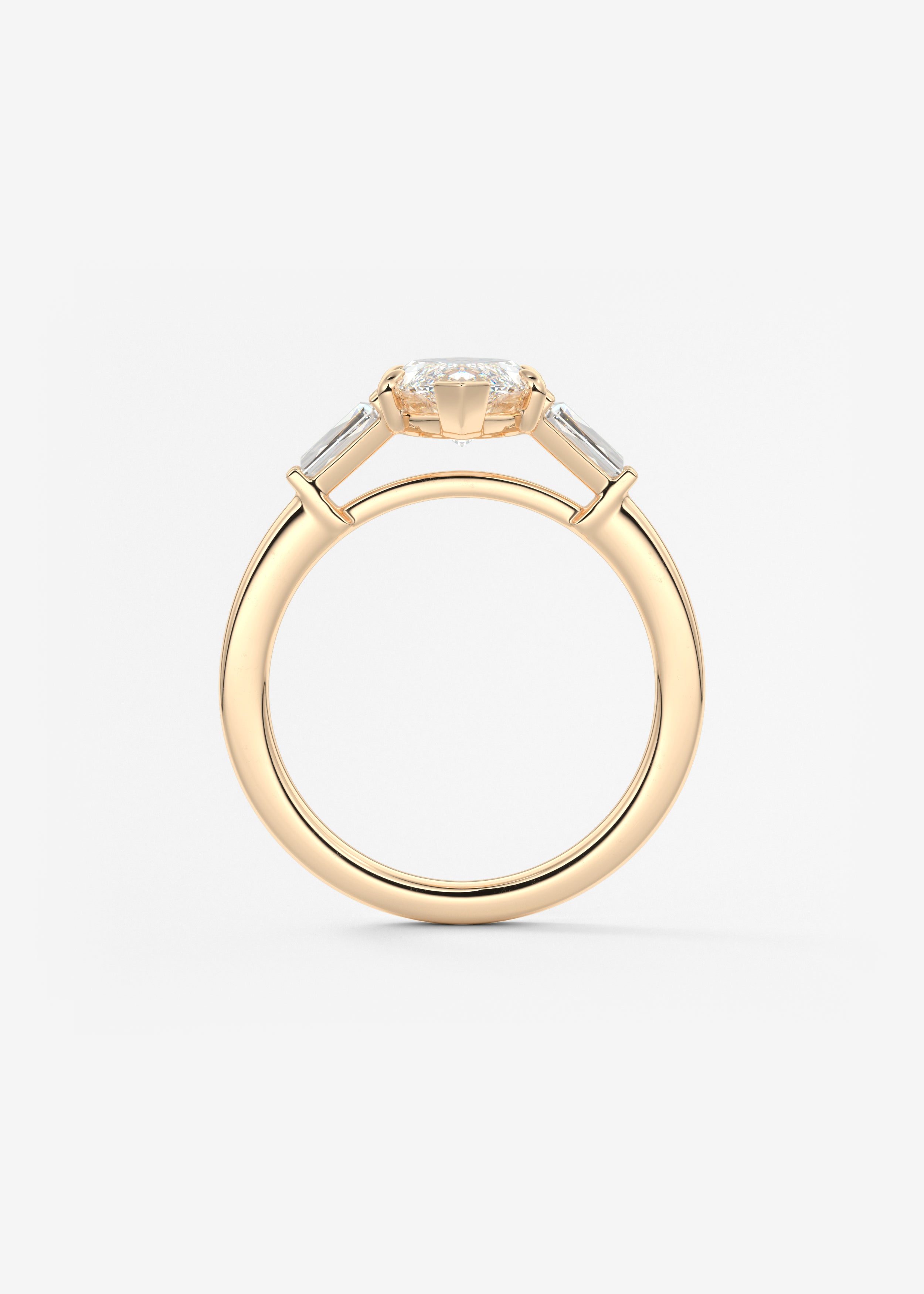 Marquise Three Stone Lab Grown Diamond Engagement Ring