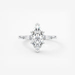 Marquise Three Stone Lab Grown Diamond Engagement Ring